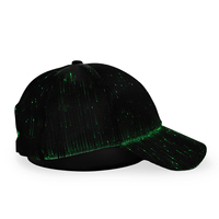 Gorra de Béisbol Luminosa Personalizada con Luces LED de 7 Colores, Gorra de Béisbol Brillante con Fibra Óptica
