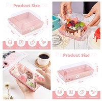 Boîte à dessert avec couvercle transparent, boîte à pain pour la pâtisserie, boîte de présentation pour gâteaux et biscuits