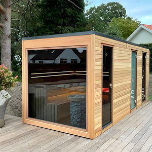 Роскошная современная умная инфракрасная сауна для помещений с низким уровнем электромагнитного излучения, электрическая, с панелью управления, для 2 человек, для комплексного оздоровления - Product Image 1