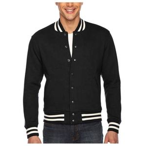 Vestes de baseball universitaire en laine à manches longues pour hommes, veste Letterman d'hiver, veste universitaire vierge unie avec poche et logo imprimé - Product Image 1