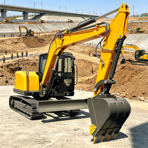 Machinerie de construction, grande pelleuse de 6 tonnes, engin de terrassement, grande excavatrice sur chenilles à vendre - Product Image 1