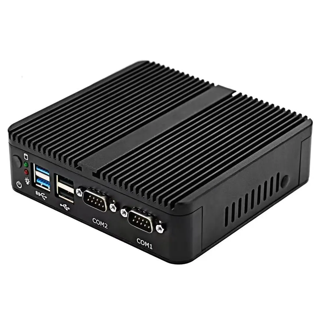 Made In China Intel J1900 Nuc Mini Pc Con Windows 10 3 X Usb2.0 1 X Usb3.0ファンレスミニ産業用Pcナノボックスモニター用