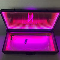 Grande mallette de présentation lumineuse LED pour bouteilles de champagne et spiritueux, idéale pour bars et boîtes de nuit, avec fonction de service de viande