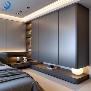 Armoire personnalisable avec tiroirs, armoire <span class=keywords><strong>d</strong></span>'<span class=keywords><strong>angle</strong></span> en bois gain de place pour chambre à coucher, rangement domestique - Product Image 2