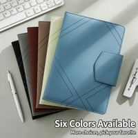 Carnet de notes de bureau A5 en cuir PU avec logo personnalisé, boucle magnétique, impression sérigraphique, design moderne - Cadeau d'affaires