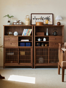 Étagère à livres en bois de noyer noir faite à la main, gain de place, en métal, pour appartement, salon, bureau ou hôtel - Product Image 5