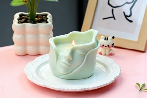 Collection de moules à bougies en silicone 3D sculpturale en gros : Fée, Déesse, Tulipe, Cactus et Relief Facial pour kits de fabrication de bougies <span class=keywords><strong>DIY</strong></span> - Product Image 6