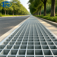 Grille en acier au carbone durable à enfiler avec passerelle en barres d'acier soudées pour système de drainage, utilisation extérieure, revêtement de sol en grille métallique pour bâtiments