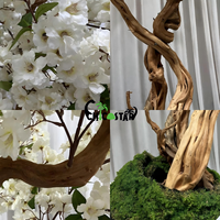 Arbre à Fleurs de Cerisier Artificiel Sakura Blanc Personnalisé, Faux Bonsaï Rose et Blanc pour Décoration Intérieure d'Hôtel