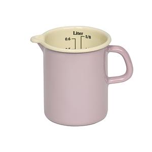 Enamelled <b>Measuring</b> Cup 0.5 Liter Pink For Kitchen Use - Product Image 1