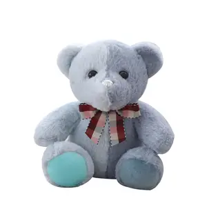 Großhandel 20cm 25cm 30cm Soft Plüsch Kleiner zweifarbiger Teddybär mit Band für Valentine Girlfriend Love Gift