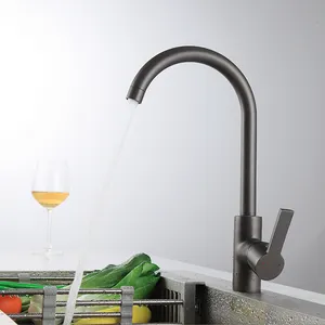 Kitchen Faucet Home Cold and Hot Water Brass Single Hole Handle Swivel Water Mixer tap kitchen sink