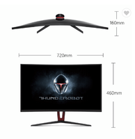 Monitor LED IPS Curvo/Plano WanDong de 27 Pulgadas, Full HD 2K, DP, Altavoz Integrado para Juegos de Escritorio