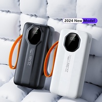 Batterie externe Li-Polymère grande capacité WM 50000 mAh, charge rapide PD 22,5 W, écran LED, ultra-mince, multi-ports Type-C, 2 câbles