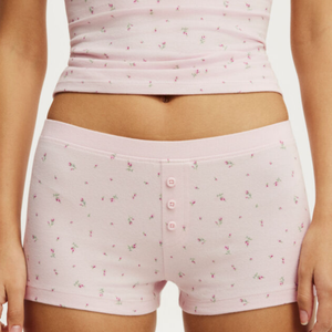 Ensemble pyjama camisole fleuri populaire, taille élastique ajustée, tenue de nuit quotidienne <span class=keywords><strong>pour</strong></span> femme, doux et confortable - Product Image 4