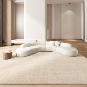 Alfombra Rectangular Minimalista Jinrui, Alfombra de Felpa Crema para Sala de Estar y Dormitorio, Estilo Nuevo 2024 - Product Image 1