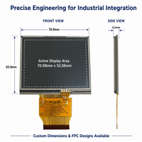 Layar LCD TFT TM 3,5" 320x240 QVGA 4-kawat Sentuh Resistif TM035KBH02 Modul Tampilan Instrumen