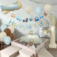 Ballons en latex et aluminium mats rétro de 32 pouces, épais, écologiques, blanc laiteux, thème voiture de police et avion, pour anniversaire, drapeau, fête prénatale numérique