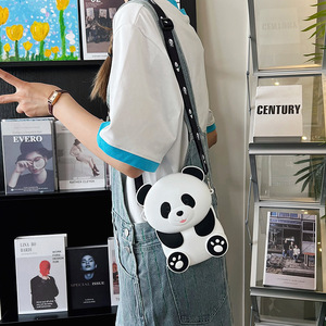 Cute Kids Mini <strong>Panda</strong> Silicone Waterproof Coin Purse Make up Food Storage <strong>Bag</strong> Children Cartoon Crossbody Shoulder <strong>Bag</strong> - Product Image 4