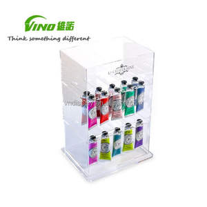 Clear <b>Acrylic</b> Multi-Tier Desktop <b>Display</b> <b>Stand</b> for Skincare Products - Hand Cream - Product Image 1