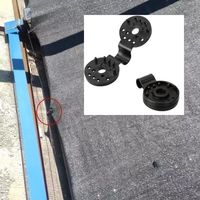 Clips de fixation robustes en PE (polyéthylène) pour toile d'ombrage, serres agricoles et auvents coupe-vent à double fixation