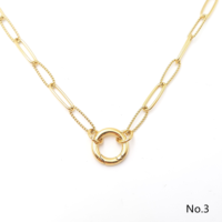 Collier personnalisé en acier inoxydable Jietao avec fermoir à bouton poussoir pour la fabrication de pendentifs DIY et de bijoux faits à la main