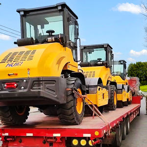 รถบดถนนแบบดรัมคู่เครื่องอัดยางมะตอยแบบสั่นขนาดเล็ก1ตัน3ตัน5ตันมอเตอร์ที่มีมอเตอร์ HUADE - Product Image 5