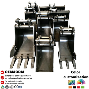 Benna per Mini Escavatore Rinforzata Personalizzata 0.8-7.5 Ton con Attacco a Denti Rinforzato a Doppio Orecchio per Scavo e Paesaggistica, OEM - Product Image 1