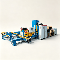 Table de refroidissement pour extrusion d'aluminium 1450T, 55KW 380V, avec table de déroulement PLC et ligne de convoyage avec tendeur