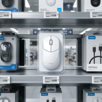 Emballage de vente au détail personnalisé en blister pour souris, blister transparent en PET pour accessoires d'appareils électroniques de bureau