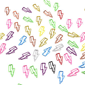 Graffette a forma di fulmine per ufficio cancelleria metallo graffetta per studio accessori per rilegatura Clip articoli per ufficio cancelleria scuola - Product Image 4