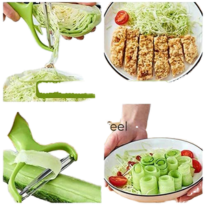 Wide-Mouth Kitchen Cutters Gadget Plastic <b>Vegetable</b> Cutter Cabbage Slicer <b>Fruit</b> Grater Salad Shredder Peeler Knife Chopper - Product Image 2