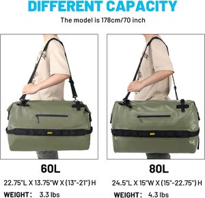 Sac de voyage étanche en nylon et polyester pour la natation, la randonnée, les voyages, la moto, le vélo, le kayak, le bateau - Product Image 6