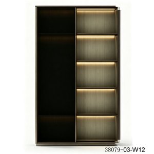 ตู้ห้องนั่งเล่นไม้สไตล์โมเดิร์นพร้อมชั้นวาง 4 ชั้นและไฟ LED รุ่น 38079-03-W16 - Product Image 2