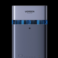UGREEN DH4300 Plus Mini NAS Domestique AI Rockchip Octa Core A55-A76 8 Go LPDDR4X 4 Baies SATA HDD SSD NFC RJ45 Stockage Réseau 2.5GbE