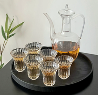 Tasse à thé en verre style chinoiserie 40ml-Tasse à thé épaissie résistante à la chaleur et faite à la main