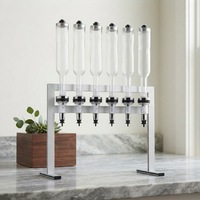Ensemble de distributeurs de parfum de table minimalistes en argent avec bouteilles de 375 ml, présentoir de bar à parfums pour mariages et magasins de détail