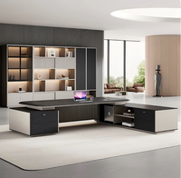 Bureau de bureau moderne haut de gamme pour président/directeur grande table de patron de luxe pour la conception convertible respectueuse de l'environnement