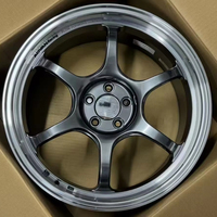 Rines JG Flow Formed Hyper Black con Borde Mecanizado de 18/19/20 Pulgadas, 5 Radios, Estilo Advan GT, Rines de Aleación para Autos Deportivos JDM