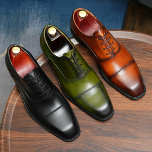 Chaussures d'automne isolantes légères et respirantes en cuir véritable faites à la main, à bout fermé, antidérapantes, de haute qualité et tendance - Product Image 2