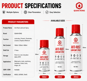 QUAN HONG Lubricante Industrial Multiusos Antioxidante en <span class=keywords><strong>Aerosol</strong></span>, Aceite Penetrante Eliminador de Óxido para Metal y Ferretería 100ml - Product Image 5