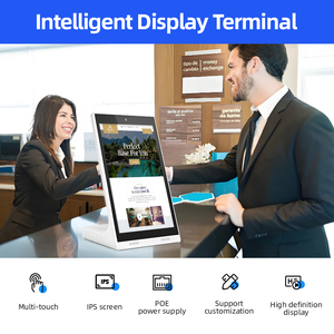 10.1 "PoE DC NFC Quad Core POS kiosk <span class=keywords><strong>Tablet</strong></span> PC l-hình dạng màn hình thẳng đứng menu nhà hàng đặt hàng Android 11 nhựa trung tâm mua sắm - Product Image 2