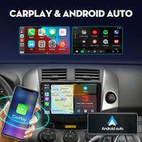 Radio mobil android navigasi GPS mobil, perangkat Headunit 9 inci untuk Toyota RAV4 2007-2012, 2 Din ganda octa-core Quad Car