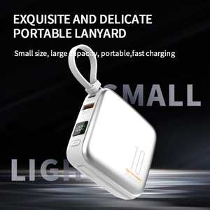 Batería Externa OEM de Carga Rápida, Cargador Portátil Power Bank de 10000 mAh y 20000 mAh con Cable Tipo C Integrado para Teléfono - Product Image 4