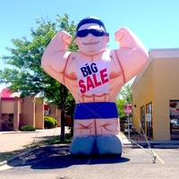 Homme musclé gonflable géant personnalisé, musculation gonflable pour la publicité