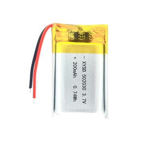 แบตเตอรี่ลิเธียมไอออน 502030 200mAh LiFePO4 ป้องกันการชาร์จเกิน มาตรฐาน CE RoHS - Product Image 3