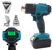 Pistolet à air chaud portable à batterie lithium, haute puissance, rechargeable, à température réglable, pour usage transfrontalier, idéal pour le chauffage de films thermorétractables