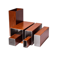 Plafond en aluminium extrudé sur mesure, profil moderne, tube carré, ignifuge, insonorisé, résistant à l'humidité, classe de performance incendie 1