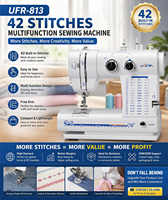 Machine à coudre portable UKICRA UFR-813 pour la maison, longueur de point réglable, facile à utiliser pour les réparations de vêtements et les projets d'artisanat