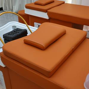 เก้าอี้สระผมแบบเอนนอนอเนกประสงค์ รุ่น DM สำหรับร้านเสริมสวย ทำจากหนังสังเคราะห์และไม้ พร้อมระบบไฮโดรเทอราปี - Product Image 5